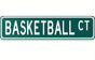 Basketball Court Street Sign